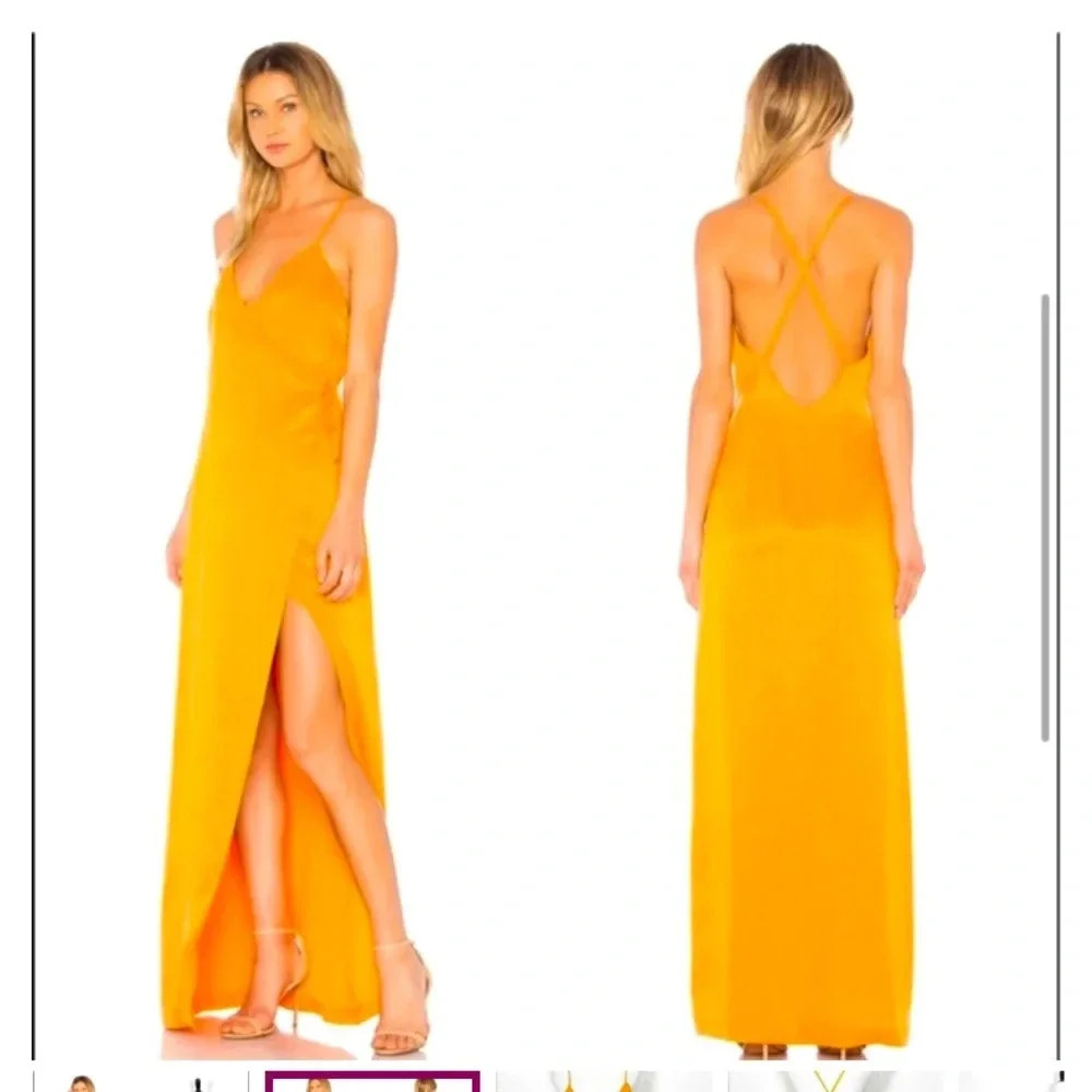 NBD Nwot Esperanza maxi dress wrap gown by revolve S $248 holiday boho formal